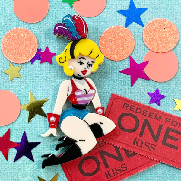 Enjoy the Ride Circus Brooch by Lipstick & Chrome