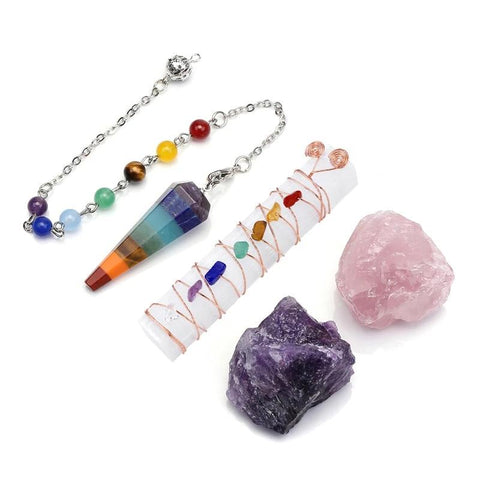 Chakra 7 Crystal Healing Stone Kit - Astro Sapien