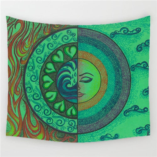 Bohemian Sun and Moon God Tapestry - Astro Sapien