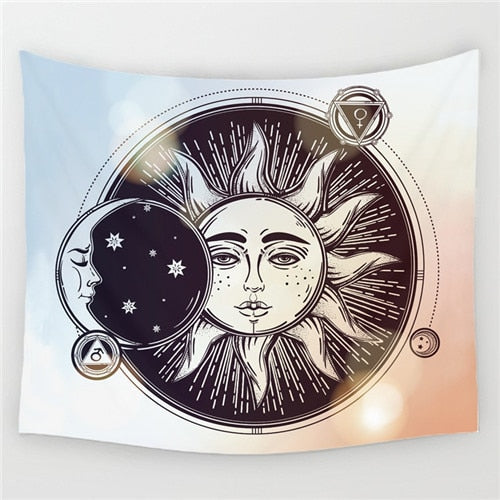 Bohemian Sun and Moon God Tapestry - Astro Sapien