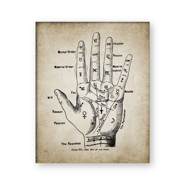 Palmistry Hand Art Print (unframed) - Astro Sapien