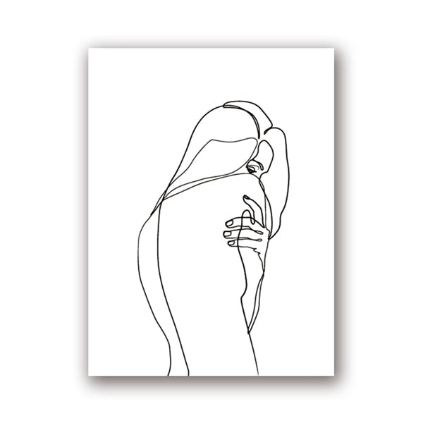 Abstract Woman Body Wall Art Print (Unframed) - Astro Sapien